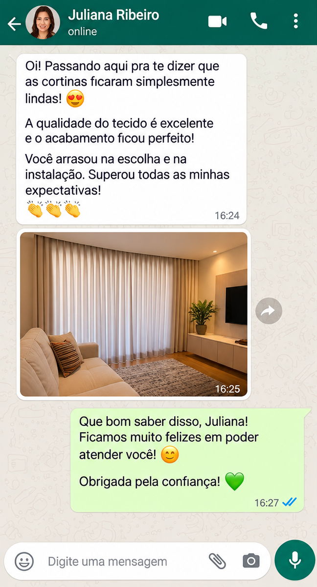 Conversa com Juliana Ribeiro sobre as cortinas